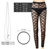 80s Costume Set, Earring Necklace, Gloves, Legging, Bracelet for Retro Party (M) view 3