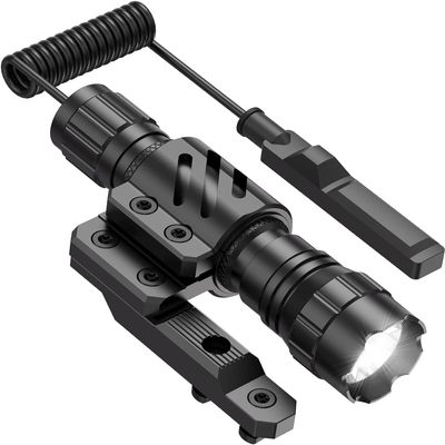 Feyachi FL14-MB Flashlight 1200 Lumen Matte Black LED Light with Flashlight Mount and Pressure Switch Included