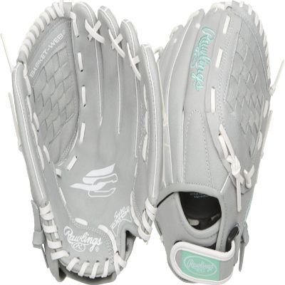 Rawlings | Sure Catch Series Fastpitch Softball Glove | Teal/Grey/White | RHT | 11'