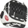 Rawlings | Shutout Fastpitch Softball Glove | RHT | 13' | Basket Web | Black / White view 2