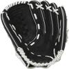 Rawlings | Shutout Fastpitch Softball Glove | RHT | 13' | Basket Web | Black / White view 3