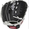 Rawlings | Shutout Fastpitch Softball Glove | RHT | 13' | Basket Web | Black / White view 4