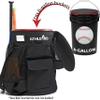 Athletico Baseball Bucket Cover Organizer - Baseball Bucket Bag With Padded Seat (Black) view 3