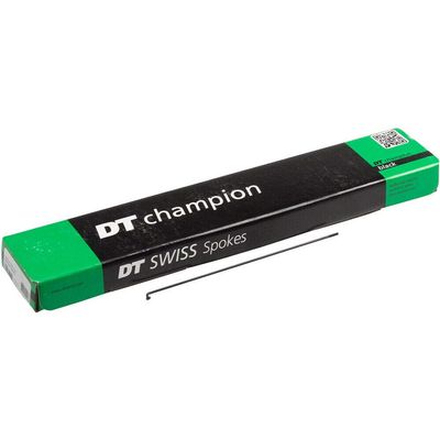 DT Swiss Champion Spoke: 2.0mm, 175mm, J-Bend, Black, Box of 100