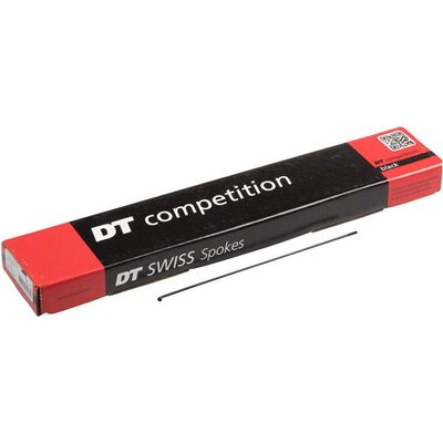 DT Swiss Competition Spoke: 2.0/1.8/2.0mm, 189mm, J-Bend, Black, Box of 100