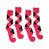 Bop Classy Men's Dress Crew Socks Argyle Pattern 2 Pair Set - Premium Cotton (PR (Fuchsia)) view 1