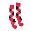 Bop Classy Men's Dress Crew Socks Argyle Pattern 2 Pair Set - Premium Cotton (PR (Fuchsia)) view 2