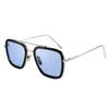 FEISEDY Retro Square Pilot Sunglasses Iron Man Tony Stark Sunglasses Trendy Downeyer Gradient Lens B2510 view 1