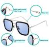 FEISEDY Retro Square Pilot Sunglasses Iron Man Tony Stark Sunglasses Trendy Downeyer Gradient Lens B2510 view 3