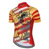 Weimostar Cycling Jersey Men Short Sleeve Road Bike Shirt Riding Tops Outdoor MTB Bicycle Clothing Yellow Red Size M view 1