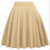Ladies Aline Street Skirts High Waisted Swing Skirt Khaki Skirt with Pockets, M view 2