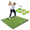 Tee Claw Golf Tee Holder, Golf Mat Tee, Golf Alignment String, Baseball Agility Training for Indoor and Outdoor, Made in The USA. (4 Pack Yellow/Green) view 1