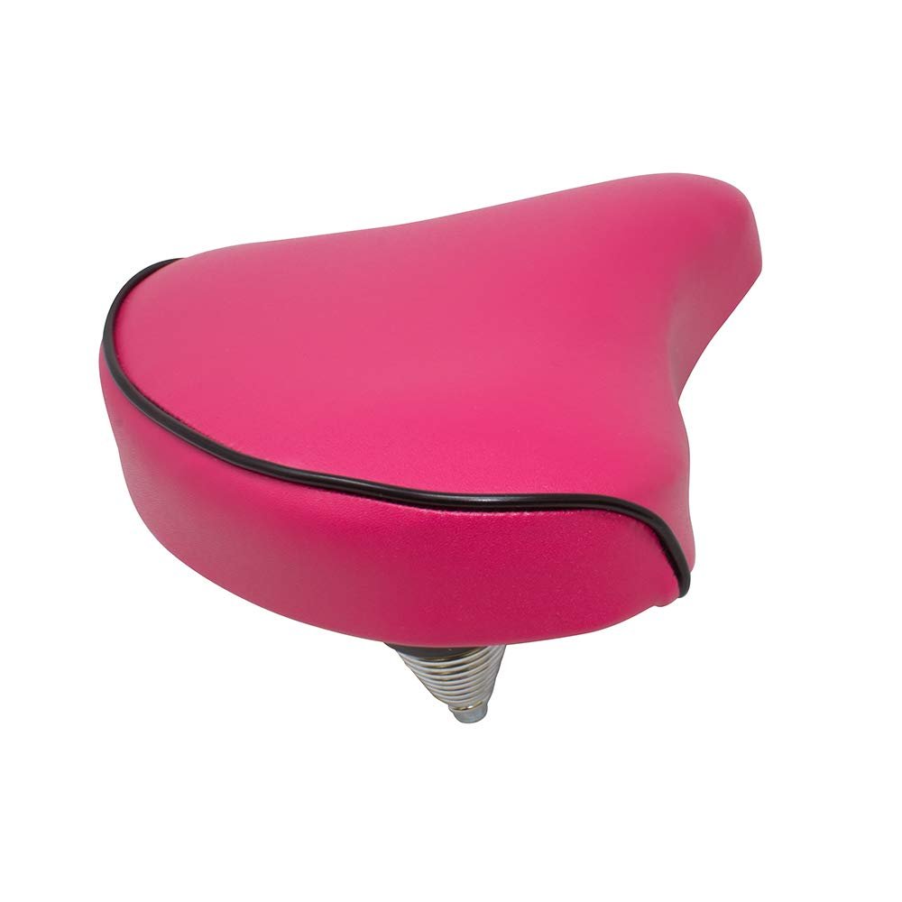 Fenix Beach Cruiser Bike 209 Classic Saddle, 10 1/4" x 10 x 1/2", Pink
