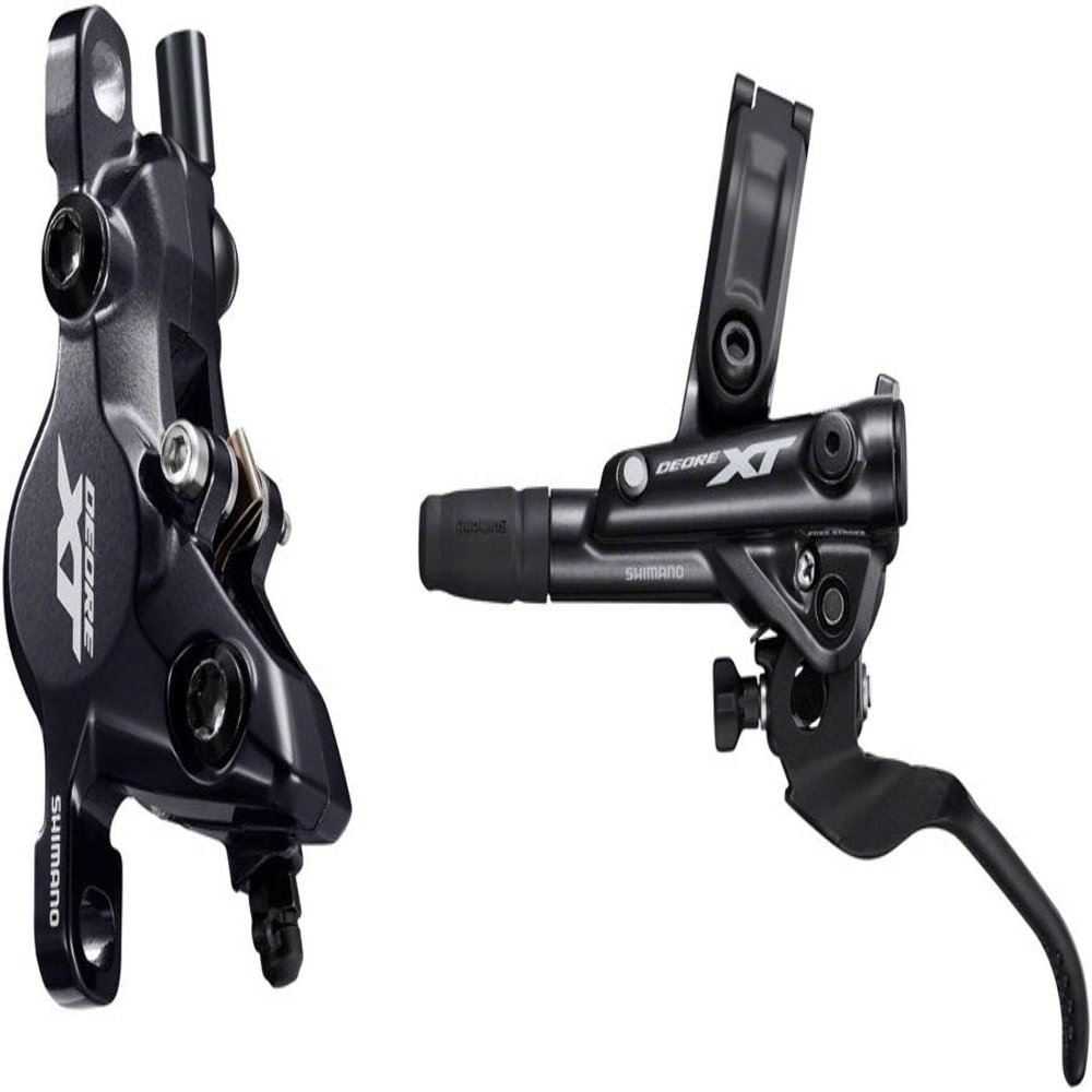 Shimano DISC Brake Assembled Set/J-KIT, DEORE XT, BL-M8100(L), BR-M8100(F), Metal PAD(W/FIN), 1000MM Hose(SM-BH90-SBM Black)