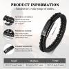 MEALGUET Men's Cross Bracelet for Men : Inspirational Bible Verse Leather Wristband Bracelets Christian Catholic Religious Jewelry Christmas Gifts Ideas for Man,I am with you Always,Medium view 3