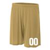 Add-On Performance Soccer Shorts with Free Numbers Adult 2X-Large in Vegas Gold view 1