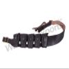 British Army Infantry Military Reproduction Genuine Leather Brown 5 Five Pocket Pouches P1903 1903 WW1 WWI & WW2 WWII Ammo Clips Rounds Shoulder Rig Bandolier view 2