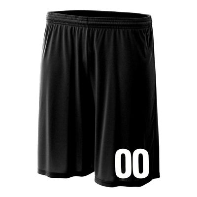 Add-On Performance Soccer Shorts with Free Numbers Youth Medium in Black