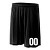 Add-On Performance Soccer Shorts with Free Numbers Youth Medium in Black view 1
