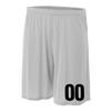 Add-On Performance Soccer Shorts with Free Numbers Youth Medium in Grey view 1