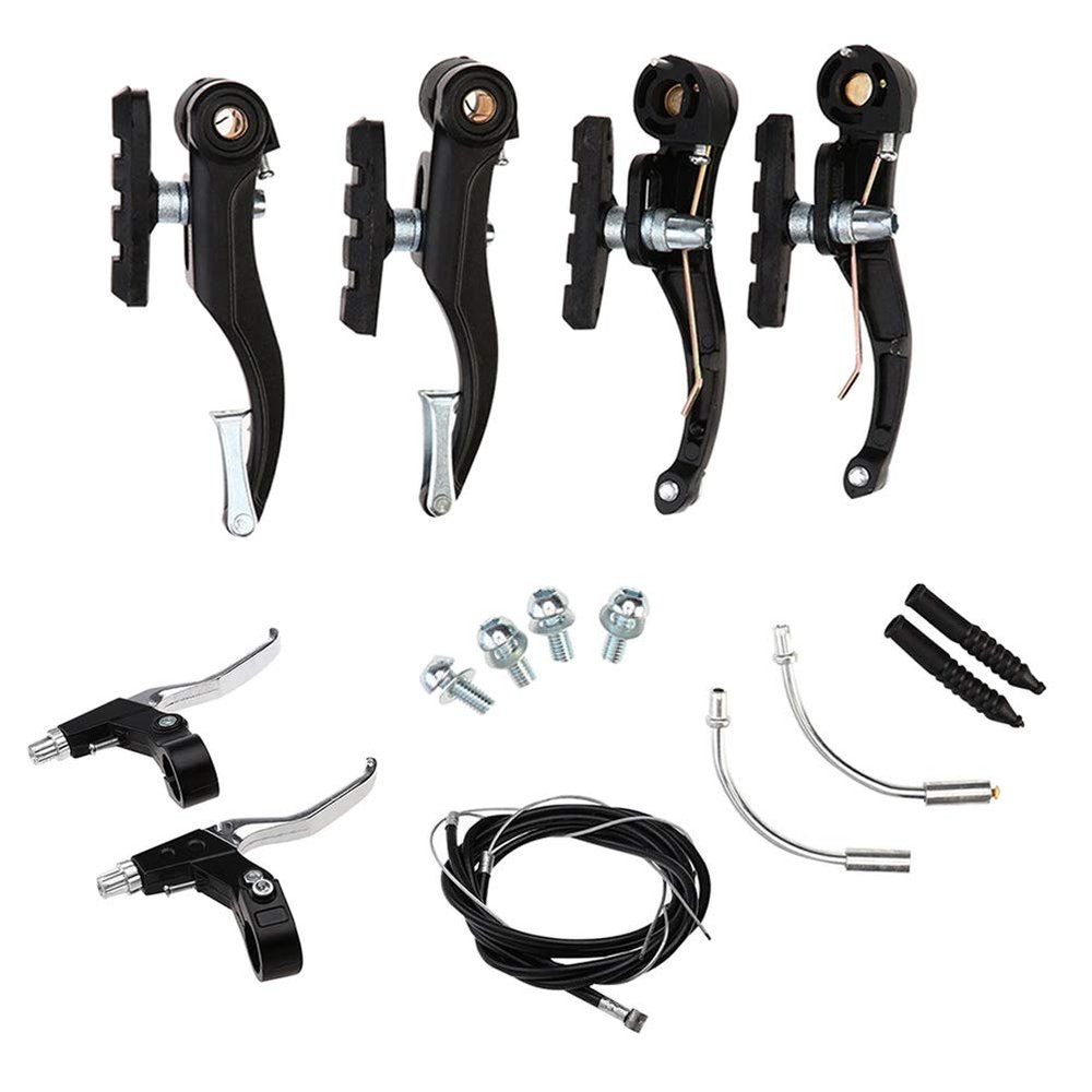1 Set Bike Front Rear Aluminium Alloy for Mountain Road Bicycle Cycling Accessories (Black)