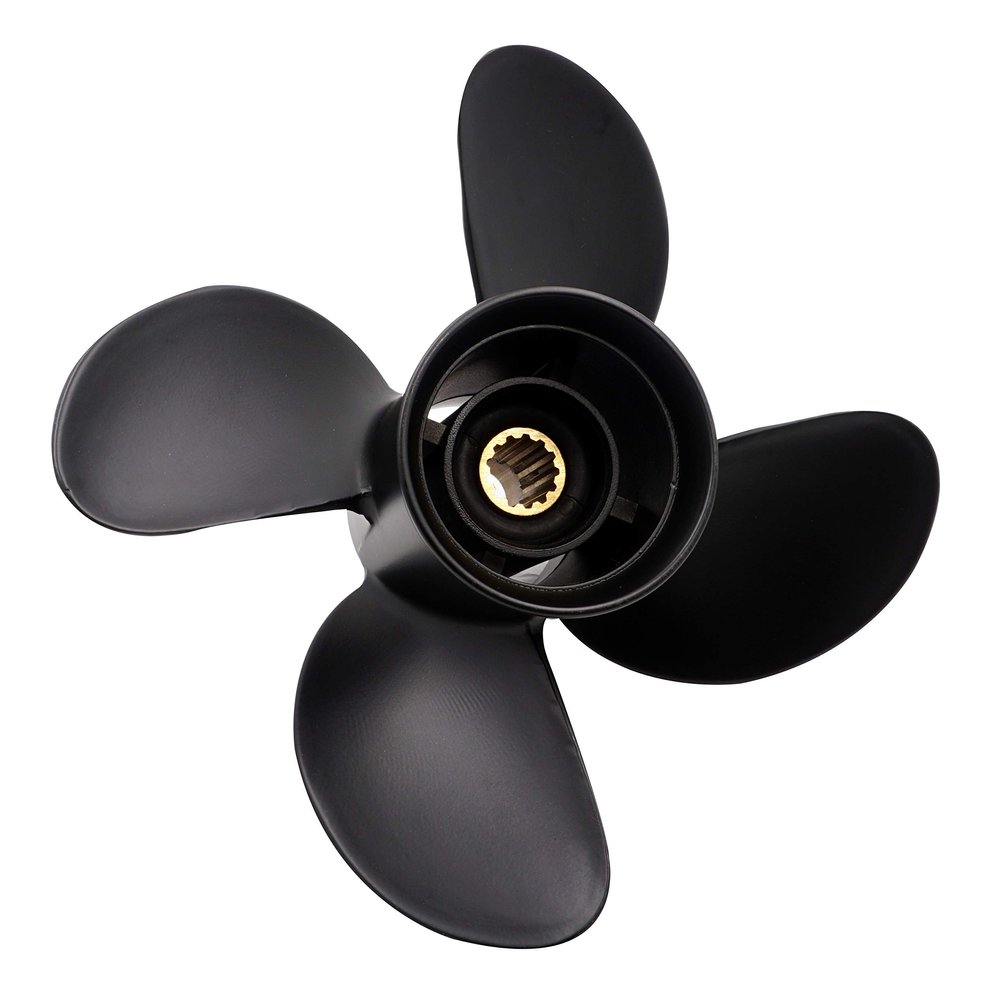 Aluminum Outboard Cupped 4 Blades Propeller Boat Prop 10.1x14 Replacement for Honda BF35/40/45/50/60HP