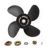 Aluminum Outboard Cupped 4 Blades Propeller Boat Prop 10.1x14 Replacement for Honda BF35/40/45/50/60HP view 2