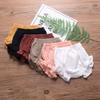 3PC Shorts Set Newborn Baby Girls Boys PP Pants Cotton Linen Blend Cute Floral Bloomer Triangle Shorts (B White+Yellow+Pink,6-12 Months) view 2