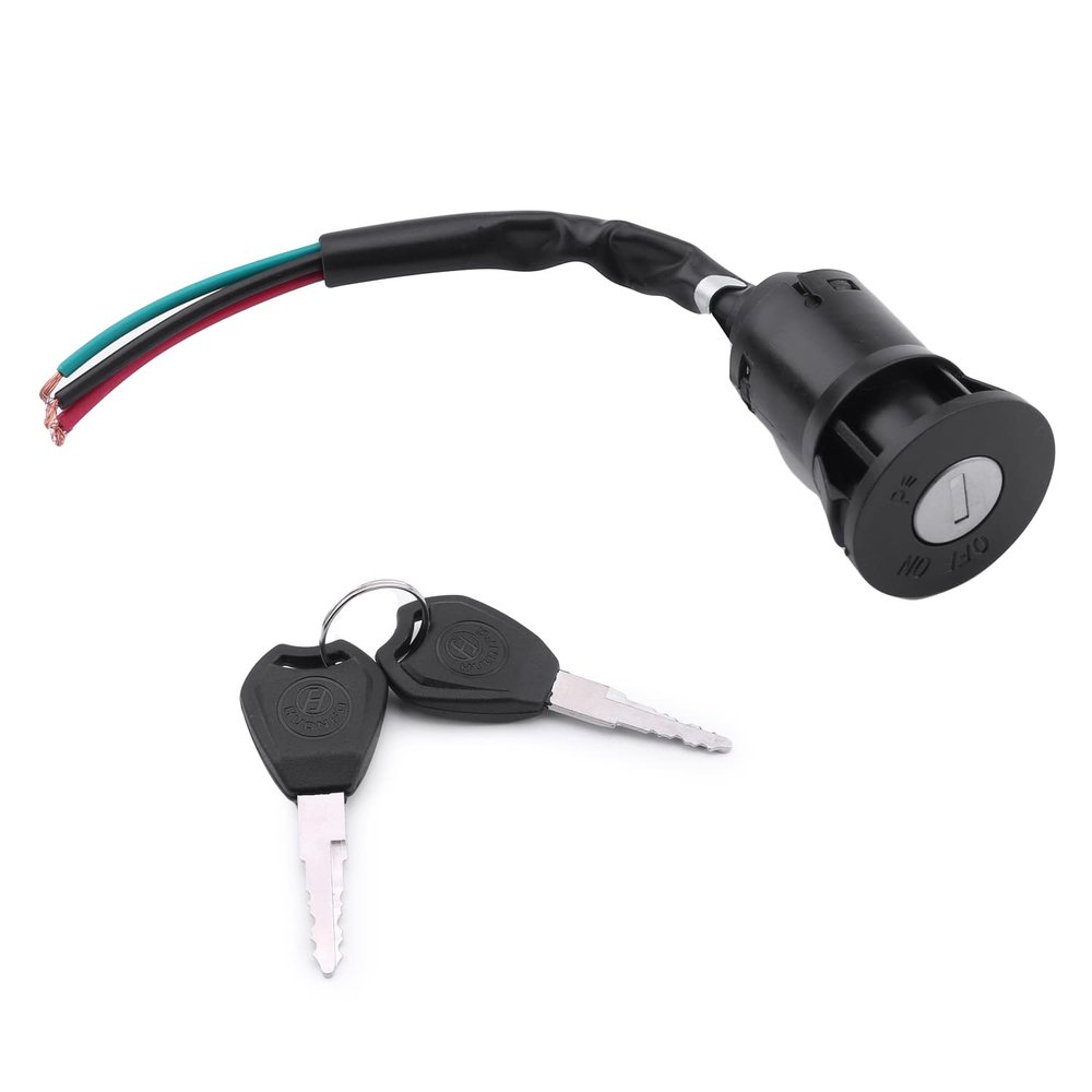 MroMax 3 Wired Electric Bike Bicycle Ignition Switch Lock + Two Keys 1pcs