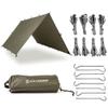AquaQuest Safari Tarp Kit  Lightweight Waterproof (5,000 mm) Seam-Taped Ripstop Rain Fly for Backpacking, Thru-Hiking & Hammock Camping  13x10 Olive Drab view 1