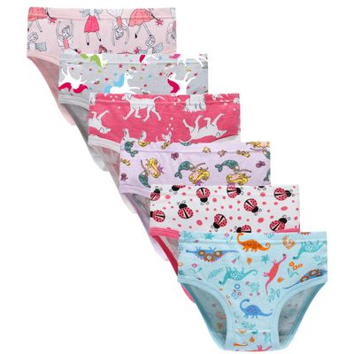 Boboking Little Girls Soft Panties Girls Cotton Briefs Toddler Underwear (Pack of 6) 6Years