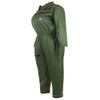 Grebrafan Pilot Costume for Women Military Flight Suit Army Coveralls Jumpsuit (Medium, Green) view 2