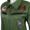 Grebrafan Pilot Costume for Women Military Flight Suit Army Coveralls Jumpsuit (Medium, Green) view 4