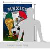 World Cup Mexico Flags Mexican Banner Room Wall Art Flag Poles For Outside House Patio Porch Lawn Garden Stand Tapestry Yard Signs FIFA Gifts Sports Fan Trophy Soccer Game Football Made In USA view 2