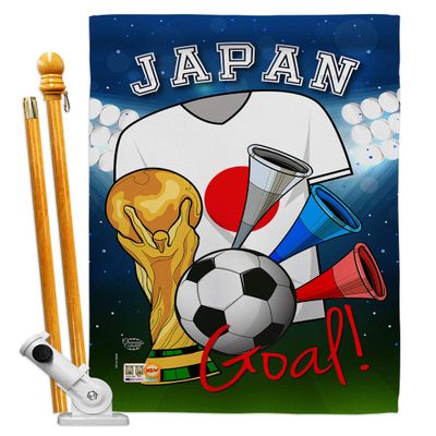 World Cup Japan Flags Japanese Banner Room Wall Art Flag Poles For Outside House Patio Porch Lawn Garden Stand Tapestry Yard Signs FIFA Gifts Sports Fan Trophy Soccer Game Football Made In USA
