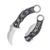 QSP Eagle Folding Pocket Knife, 3.12" D2 Satin Blade EDC Tactical Knife, Black & Gray G10 Handle, Liner Lock, Ceramic Ball Bearings, SS Clip view 1
