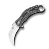 QSP Eagle Folding Pocket Knife, 3.12" D2 Satin Blade EDC Tactical Knife, Black & Gray G10 Handle, Liner Lock, Ceramic Ball Bearings, SS Clip view 2