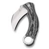 QSP Eagle Folding Pocket Knife, 3.12" D2 Satin Blade EDC Tactical Knife, Black & Gray G10 Handle, Liner Lock, Ceramic Ball Bearings, SS Clip view 3