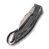 QSP Eagle Folding Pocket Knife, 3.12" D2 Satin Blade EDC Tactical Knife, Black & Gray G10 Handle, Liner Lock, Ceramic Ball Bearings, SS Clip view 4