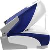 XGEAR Deluxe Low Back Boat Seat, Fold-Down Fishing Boat Seat (White/Blue, 1 Seat) view 2