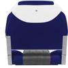 XGEAR Deluxe Low Back Boat Seat, Fold-Down Fishing Boat Seat (White/Blue, 1 Seat) view 3