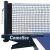 Comesee Professional Ping Pong Net Clip on Easy, Table Tennis Net and Post Set with Spring Activated Clamp, Thick Base Grip, Precision Tension Height Adjustment (Navy) view 1