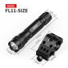 Feyachi Picatinny Tactical Flashlight 1200 Lumens, with Offset Mount & Pressure Switch, 200m Beam, 4H Runtime, Rainproof and Shockproof (Black) view 2