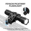 Feyachi Picatinny Tactical Flashlight 1200 Lumens, with Offset Mount & Pressure Switch, 200m Beam, 4H Runtime, Rainproof and Shockproof (Black) view 4