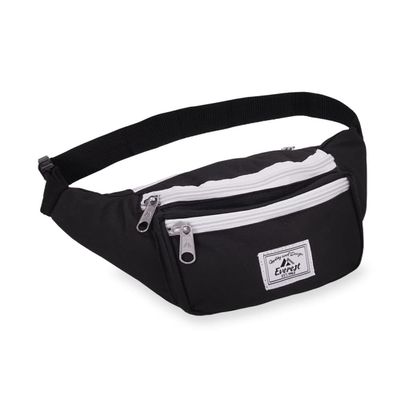 Everest unisex adults Two-toned Signature Fanny Waist Pack, Black, One Size US