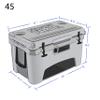 Frosted Frog White 45 Quart Ice Chest Heavy Duty High Performance Roto-Molded Commercial Grade Insulated Cooler view 4