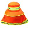 Men High Visibility Reflective Sun Hat with Neck Flap Wide Brim Boonie Hat Bucket Cap (1pc Neon Orange) view 3