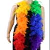 40 Gram 72" Long, Turkey Chandelle Feather Boa, Dancing Wedding Crafting Party Dress Up, Halloween Costume Decoration(rainbow) view 1