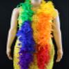 40 Gram 72" Long, Turkey Chandelle Feather Boa, Dancing Wedding Crafting Party Dress Up, Halloween Costume Decoration(rainbow) view 2