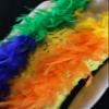 40 Gram 72" Long, Turkey Chandelle Feather Boa, Dancing Wedding Crafting Party Dress Up, Halloween Costume Decoration(rainbow) view 3